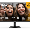 AOC 22B2HM2 21.5" Monitor - VA Panel - 100Hz Refresh Rate - Ultra Slim